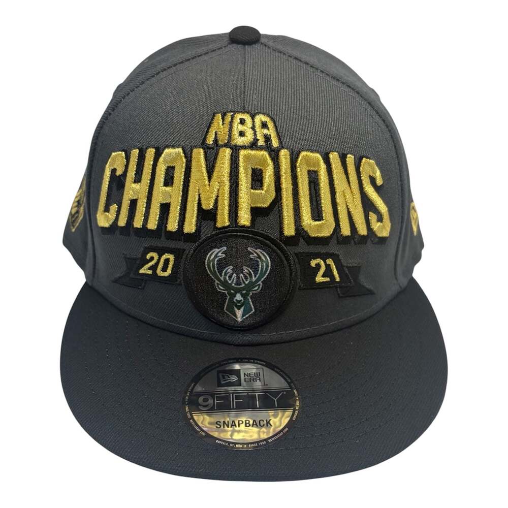 New Era Milwaukee Bucks 2021 NBA Finals Champions Locker Room 9FIFTY Snapback Ha